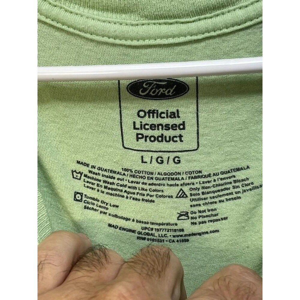 Ford Bronco Mens Large Green Retro Graphic T Shirt Enjoy The Ride 100 Cotton - Picture 3 of 6